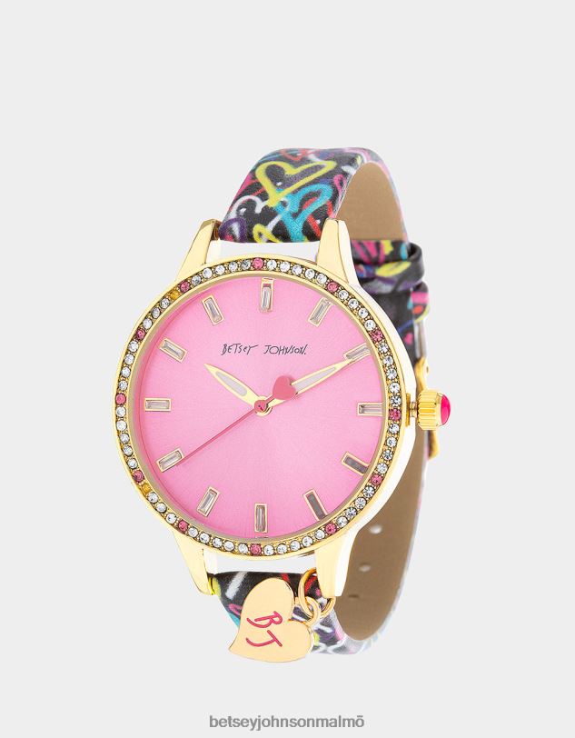 se Betsey Johnson kvinnor betsey time hearts abound watch mång Smycken 0V8BT351