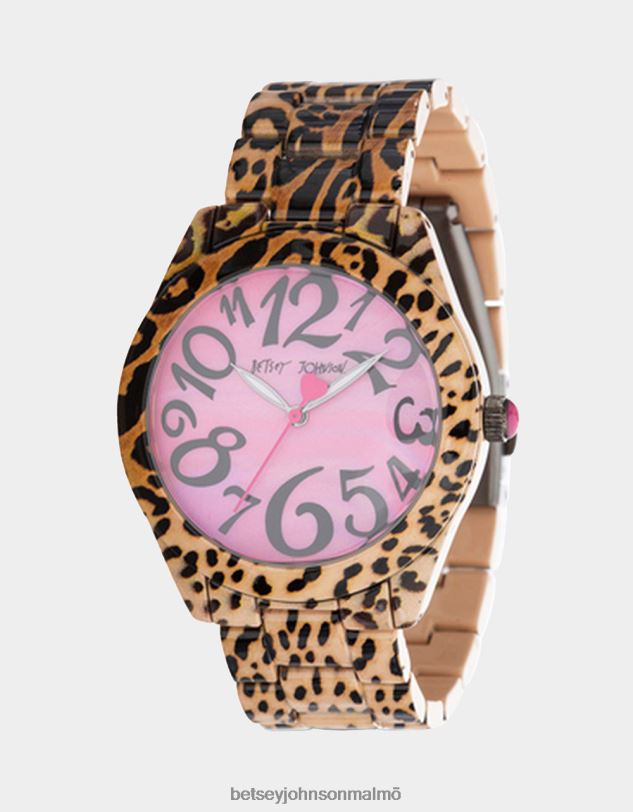 se Betsey Johnson kvinnor betsey time lover klocka leopard Smycken 0V8BT344