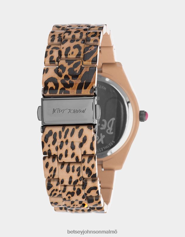 se Betsey Johnson kvinnor betsey time lover klocka leopard Smycken 0V8BT344
