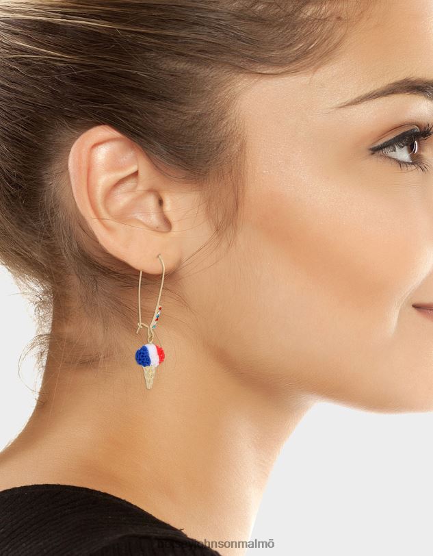 se Betsey Johnson kvinnor 4:e juli snökon krok örhängen röd/vit/blå Smycken 0V8BT328