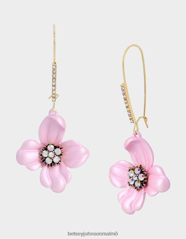 se Betsey Johnson kvinnor flower show flower drop örhängen rosa Smycken 0V8BT343
