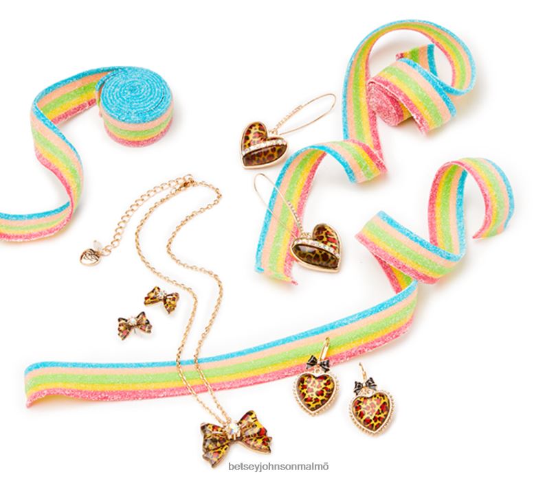 se Betsey Johnson kvinnor hjärta droppe örhängen leopard Smycken 0V8BT339