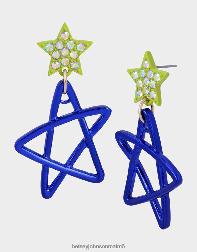 se Betsey Johnson kvinnor kidult kitsch små stjärnfall örhängen blå Smycken 0V8BT348
