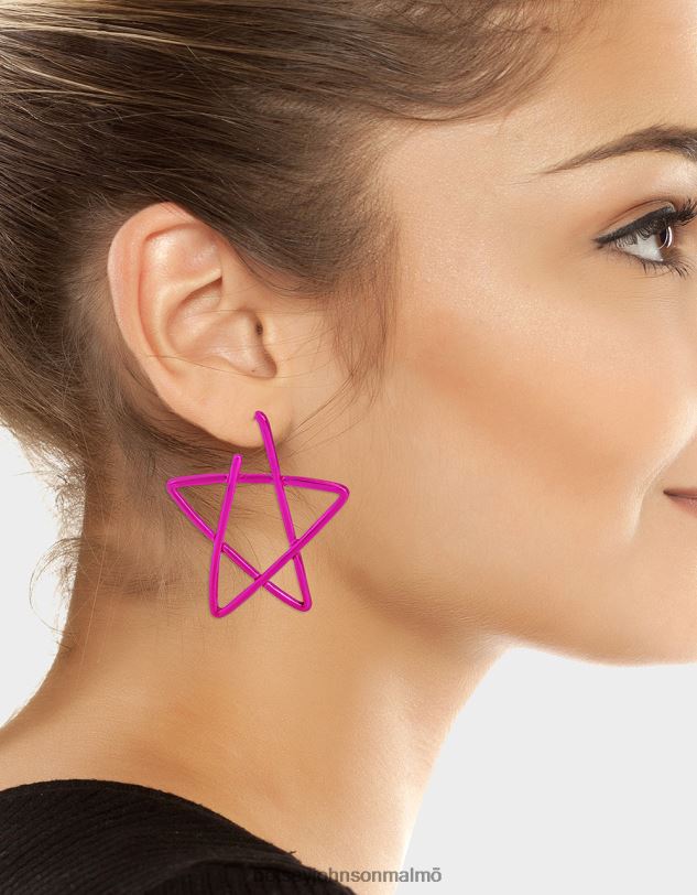 se Betsey Johnson kvinnor kidult kitsch star hoop örhängen rosa Smycken 0V8BT337