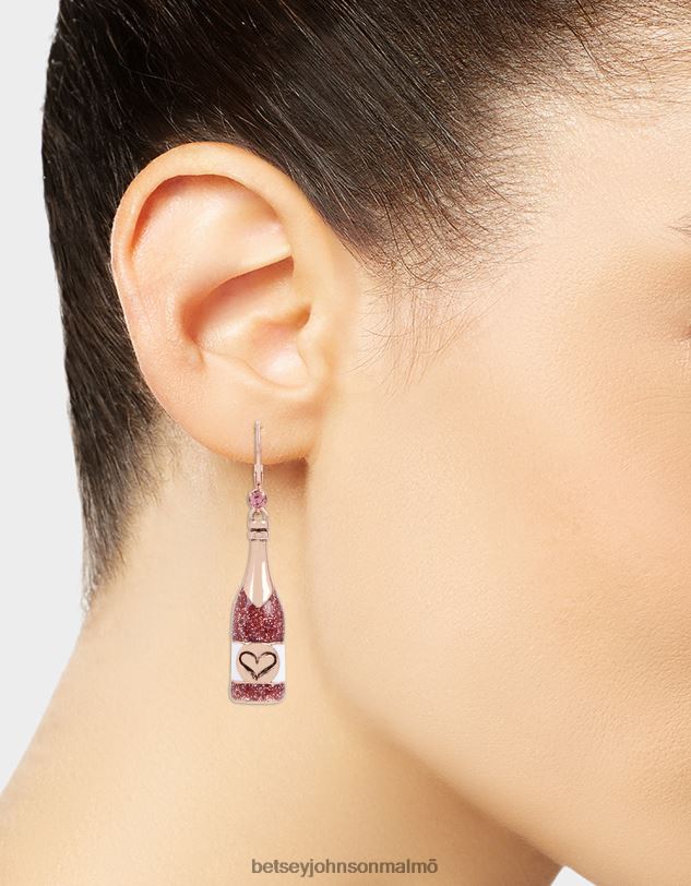 se Betsey Johnson kvinnor vin och druvor matchar inte örhängen rosa Smycken 0V8BT333