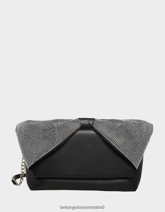se Betsey Johnson kvinnor alla bling båge handtag väska svart Tillbehör 0V8BT237