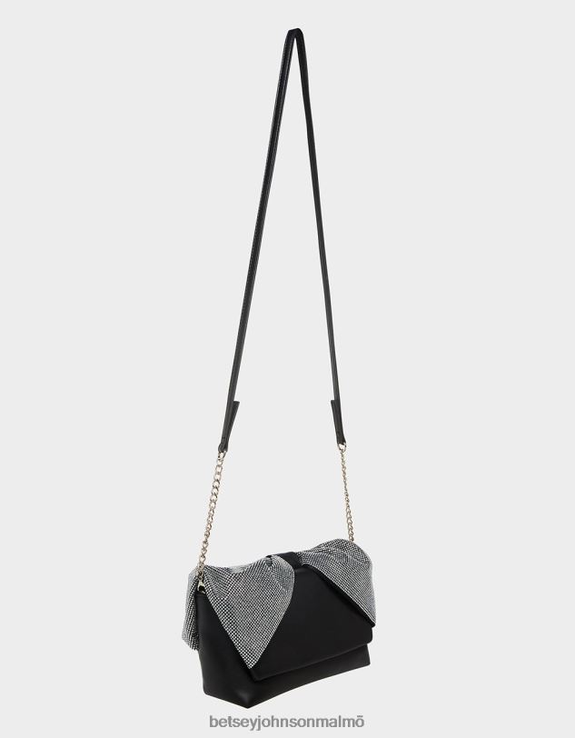 se Betsey Johnson kvinnor alla bling båge handtag väska svart Tillbehör 0V8BT237