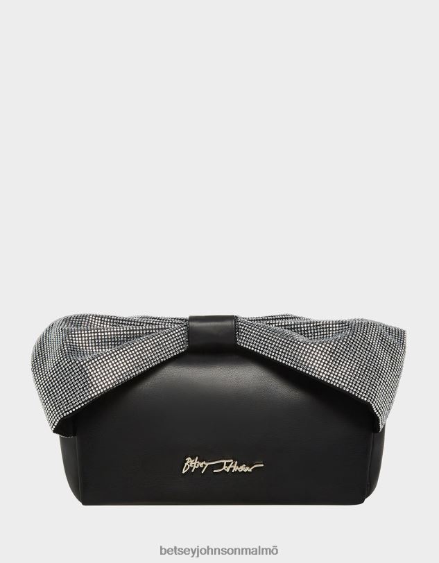 se Betsey Johnson kvinnor alla bling båge handtag väska svart Tillbehör 0V8BT237