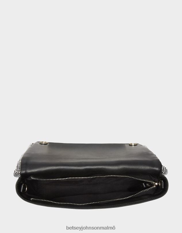 se Betsey Johnson kvinnor alla bling båge handtag väska svart Tillbehör 0V8BT237