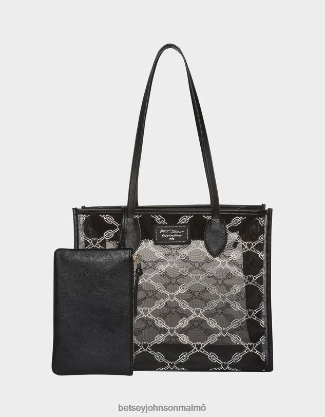 se Betsey Johnson kvinnor glam mesh stenväska svart Tillbehör 0V8BT253