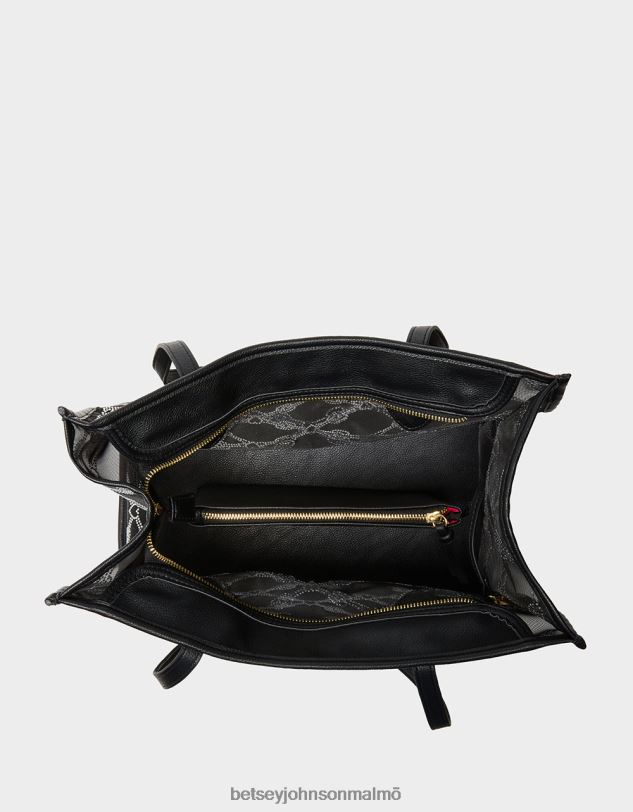 se Betsey Johnson kvinnor glam mesh stenväska svart Tillbehör 0V8BT253