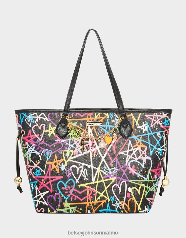 se Betsey Johnson kvinnor graffiti sweetie 2-väska svart Tillbehör 0V8BT207