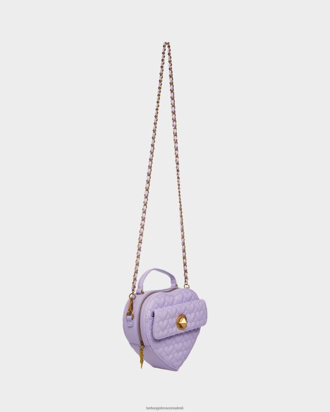 se Betsey Johnson kvinnor åh mitt hjärta crossbody lavendel Tillbehör 0V8BT254
