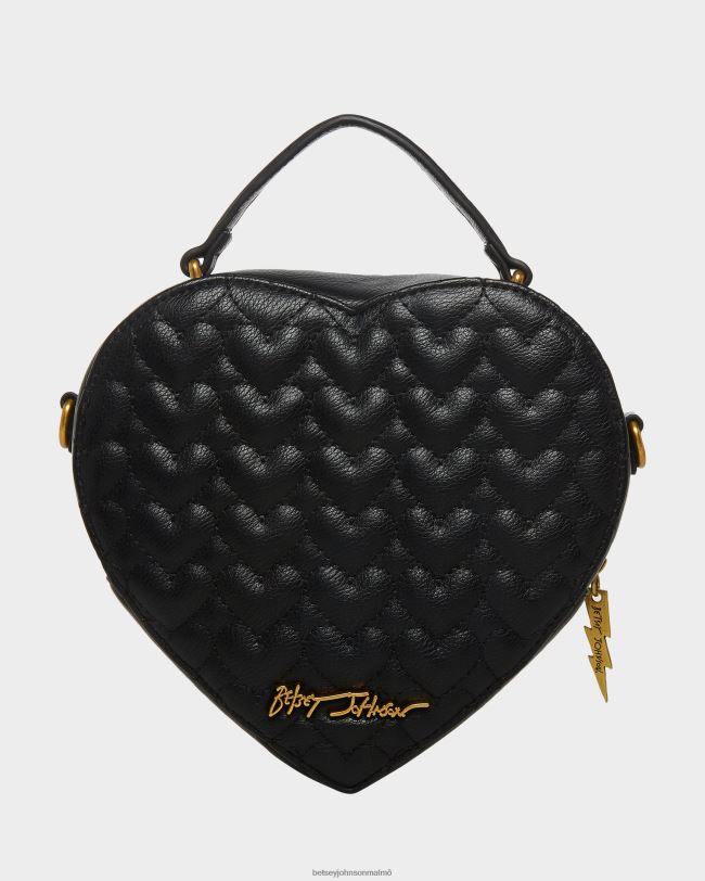 se Betsey Johnson kvinnor åh mitt hjärta crossbody svart Tillbehör 0V8BT257