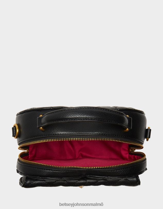 se Betsey Johnson kvinnor åh mitt hjärta crossbody svart Tillbehör 0V8BT257