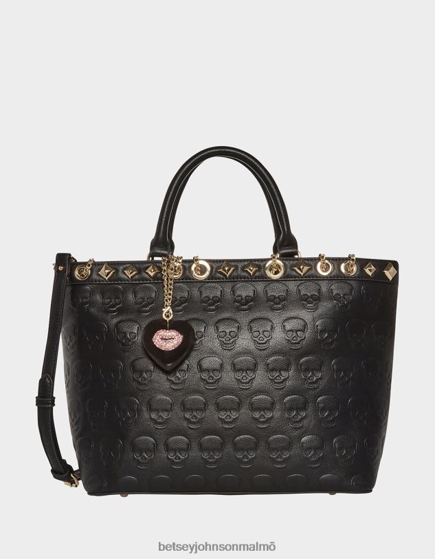 se Betsey Johnson kvinnor ingen brainer skalle tote svart Tillbehör 0V8BT246