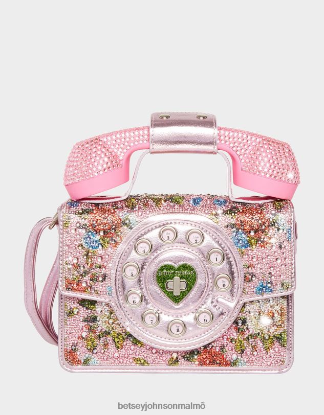 se Betsey Johnson kvinnor kitsch ge mig en ringtelefonväska rosa Tillbehör 0V8BT208