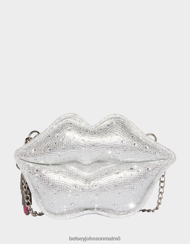se Betsey Johnson kvinnor kitsch läs mina läppar crossbody silver Tillbehör 0V8BT213