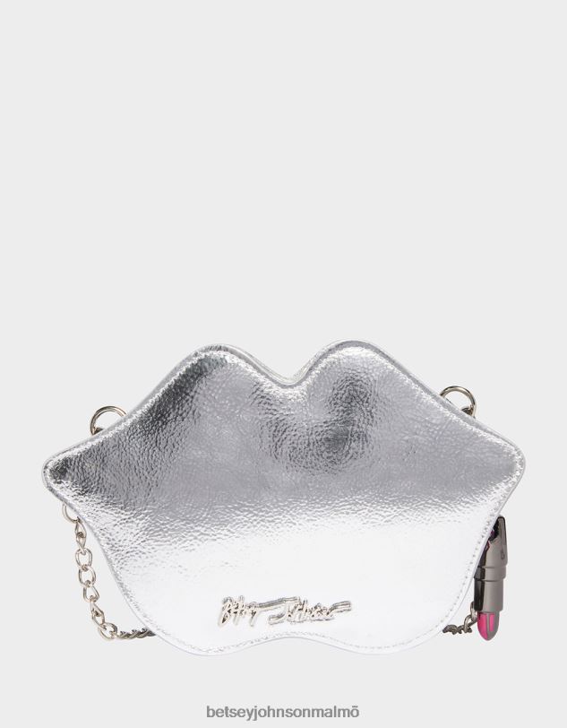 se Betsey Johnson kvinnor kitsch läs mina läppar crossbody silver Tillbehör 0V8BT213