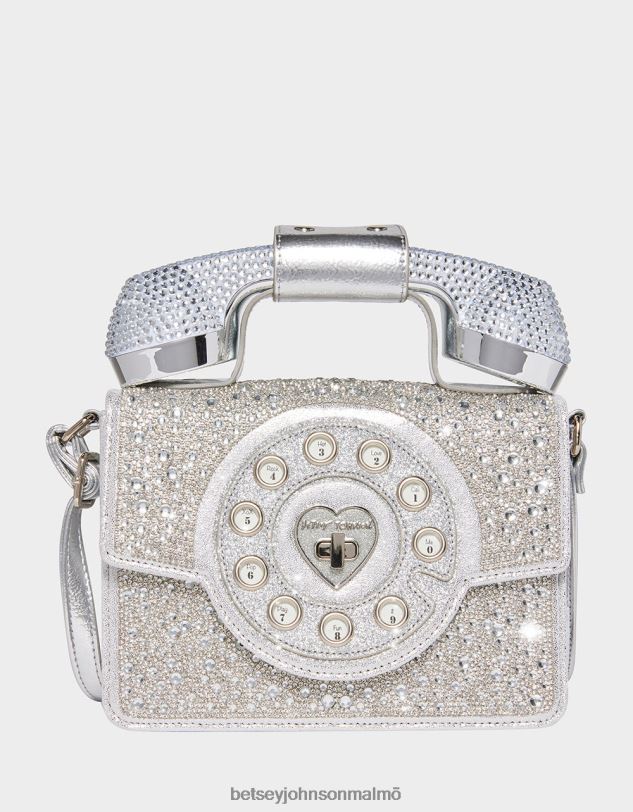 se Betsey Johnson kvinnor kitsch miljoner stjärnor telefonväska silver Tillbehör 0V8BT202