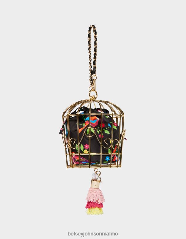 se Betsey Johnson kvinnor kitschfågel är ordet cage dancer wristlet black mång Tillbehör 0V8BT230