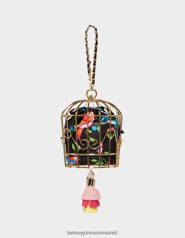 se Betsey Johnson kvinnor kitschfågel är ordet cage dancer wristlet black mång Tillbehör 0V8BT230