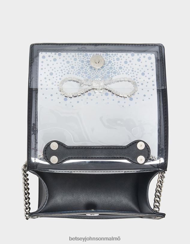 se Betsey Johnson kvinnor klar cabrioletväska med strassrosett svart Tillbehör 0V8BT238