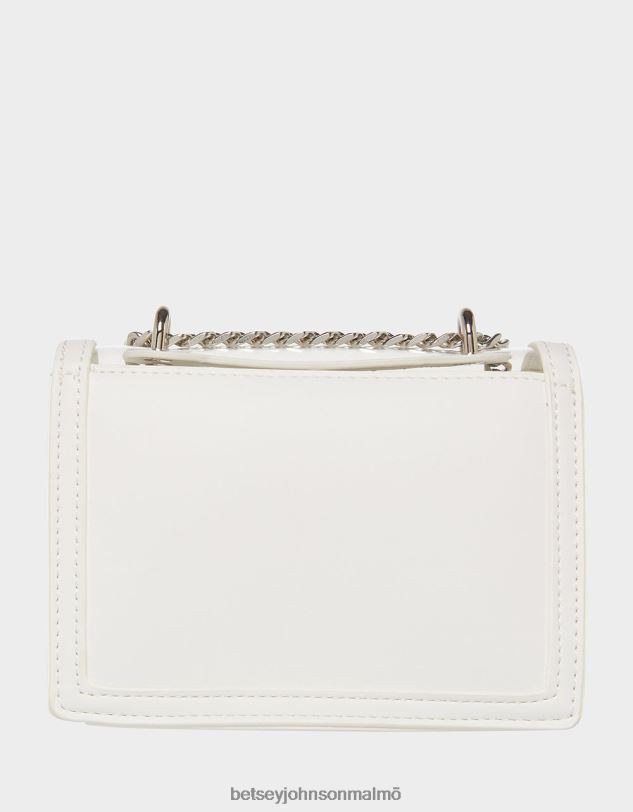 se Betsey Johnson kvinnor klar cabrioletväska med strassrosett vit Tillbehör 0V8BT225