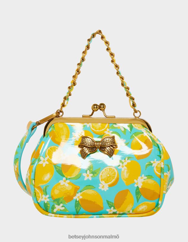 se Betsey Johnson kvinnor lil' nugget kiss lock bag citron Tillbehör 0V8BT244