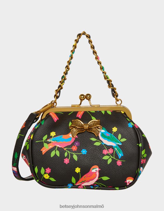 se Betsey Johnson kvinnor lil' nugget kiss lock bag svart multi Tillbehör 0V8BT251