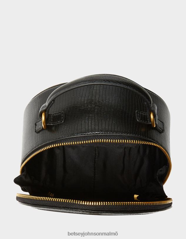 se Betsey Johnson kvinnor vintage broderad hattlåda crossbody svart Tillbehör 0V8BT234