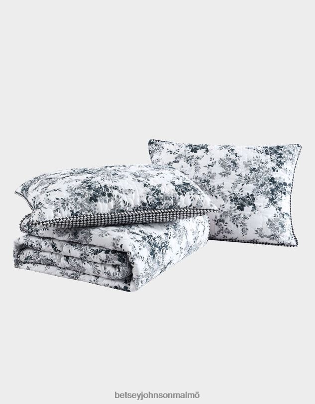 se Betsey Johnson unisex- blommig vingård kung quilt skenuppsättning svart Tillbehör 0V8BT413