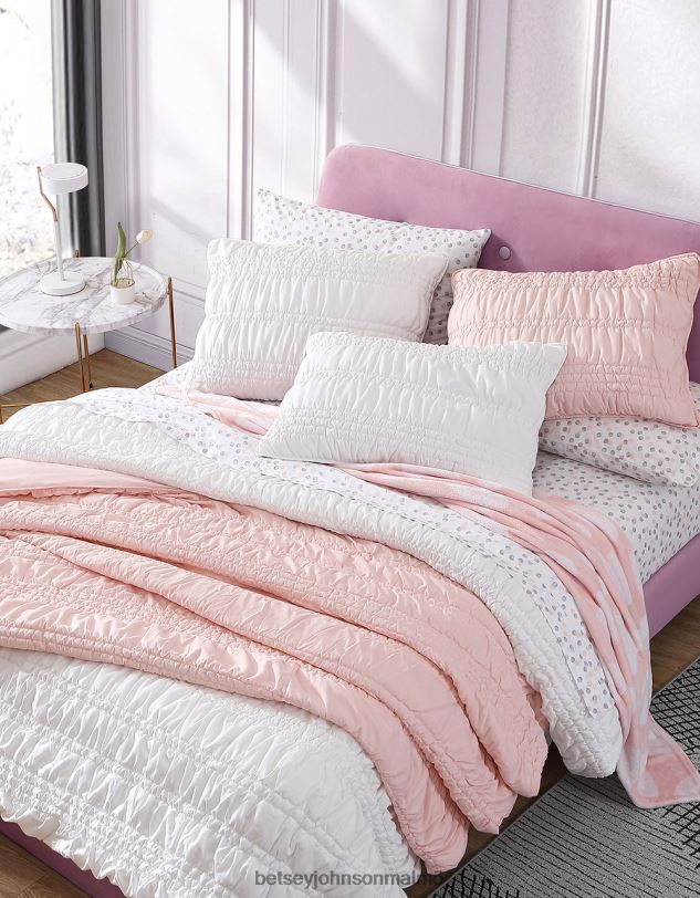 se Betsey Johnson unisex- boudoir solid vit hel queen quilt sham set mång Tillbehör 0V8BT419