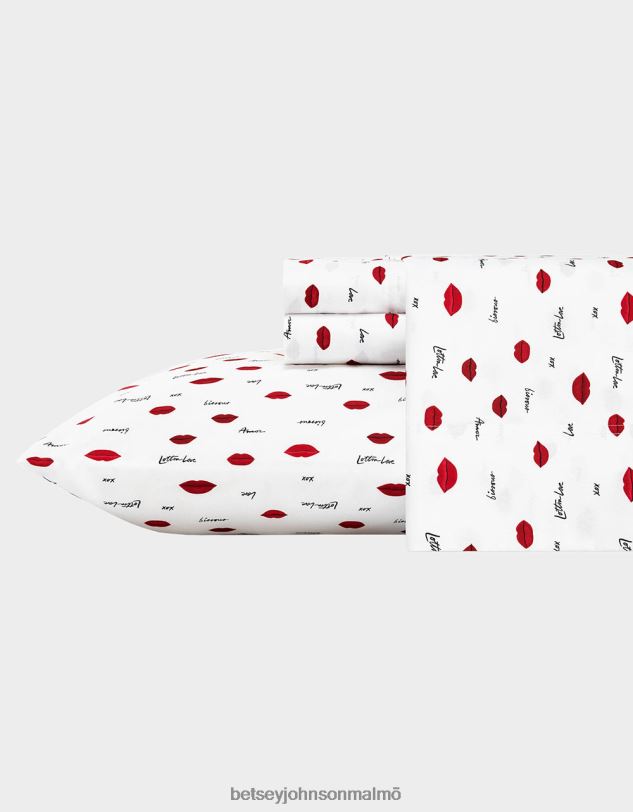 se Betsey Johnson unisex- kärlek läppar röd drottning lakan set mång Tillbehör 0V8BT396