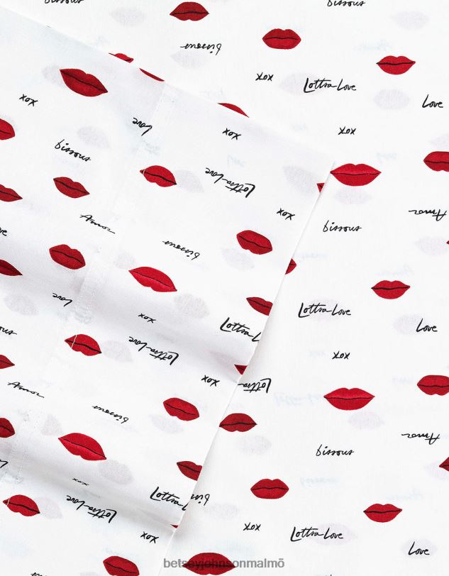 se Betsey Johnson unisex- kärlek läppar röd drottning lakan set mång Tillbehör 0V8BT396